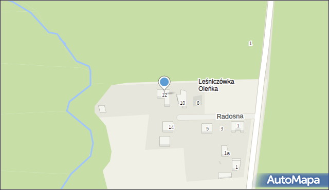 Przęsocin, Radosna, 12, mapa Przęsocin