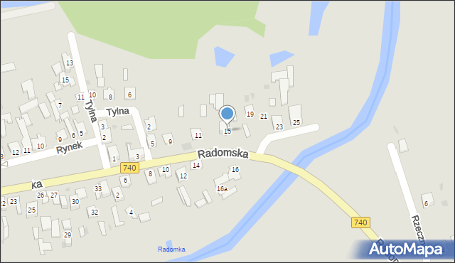 Przytyk, Radomska, 15, mapa Przytyk