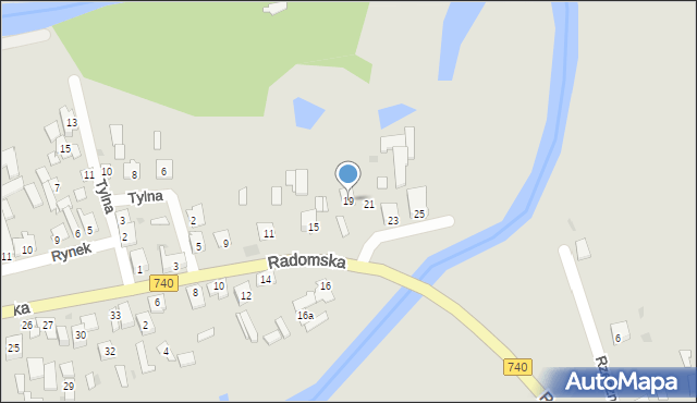 Przytyk, Radomska, 19, mapa Przytyk