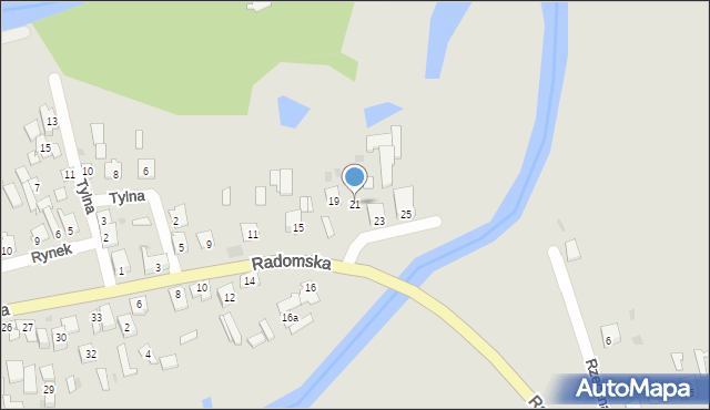 Przytyk, Radomska, 21, mapa Przytyk