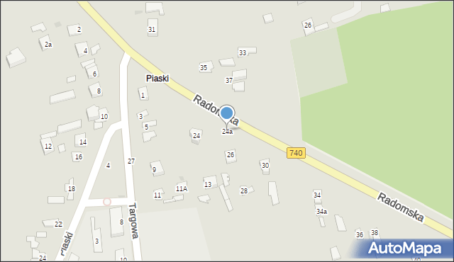 Przytyk, Radomska, 24a, mapa Przytyk