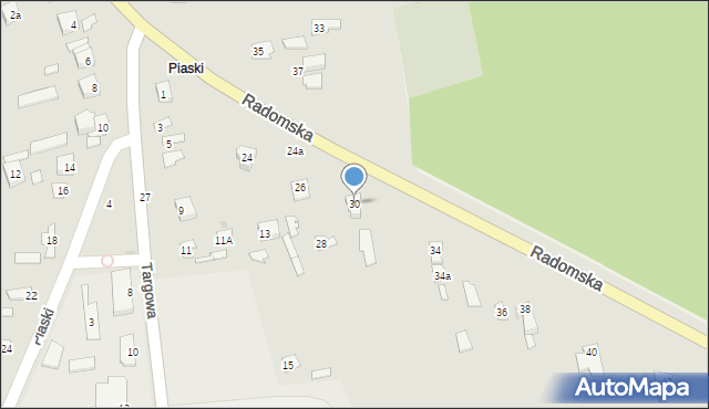 Przytyk, Radomska, 30, mapa Przytyk