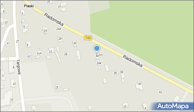 Przytyk, Radomska, 34, mapa Przytyk