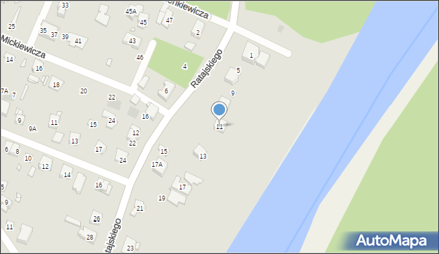 Puszczykowo, Ratajskiego Cyryla, 11, mapa Puszczykowo