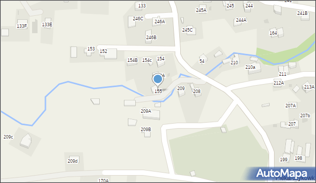 Raba Wyżna, Raba Wyżna, 155, mapa Raba Wyżna