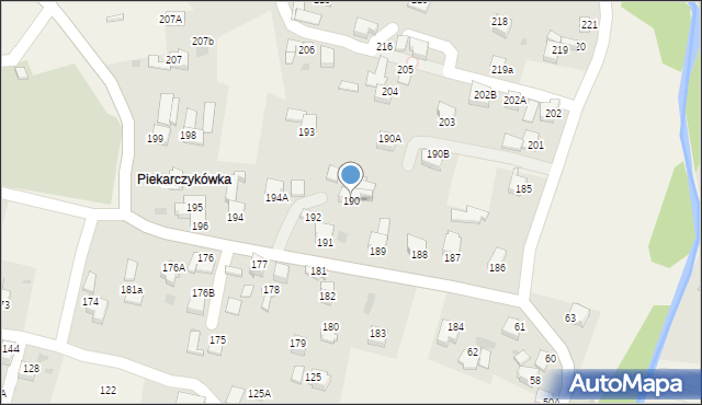 Raba Wyżna, Raba Wyżna, 190, mapa Raba Wyżna