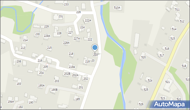 Raba Wyżna, Raba Wyżna, 221, mapa Raba Wyżna