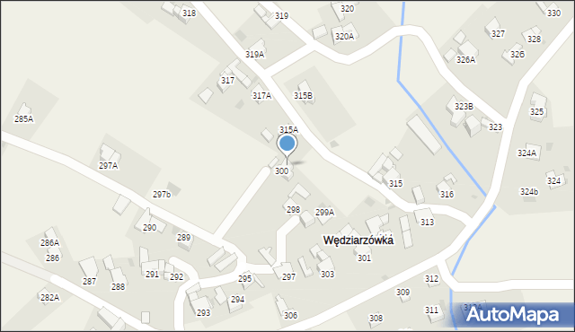 Raba Wyżna, Raba Wyżna, 300, mapa Raba Wyżna