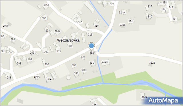 Raba Wyżna, Raba Wyżna, 312, mapa Raba Wyżna