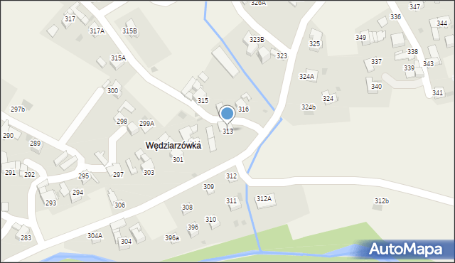 Raba Wyżna, Raba Wyżna, 313, mapa Raba Wyżna