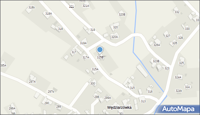 Raba Wyżna, Raba Wyżna, 315B, mapa Raba Wyżna