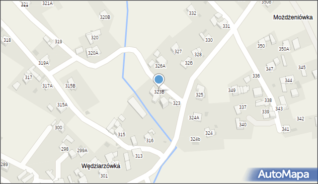 Raba Wyżna, Raba Wyżna, 323B, mapa Raba Wyżna