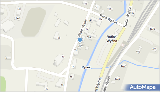 Raba Wyżna, Raba Wyżna, 35A, mapa Raba Wyżna