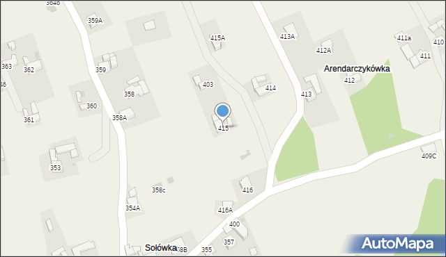 Raba Wyżna, Raba Wyżna, 415, mapa Raba Wyżna