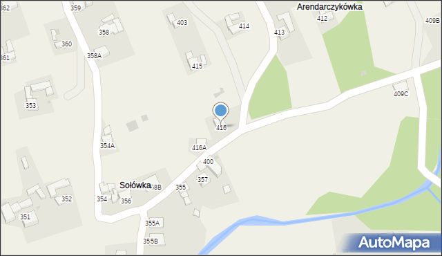 Raba Wyżna, Raba Wyżna, 416, mapa Raba Wyżna