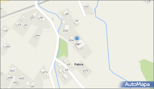 Raba Wyżna, Raba Wyżna, 433B, mapa Raba Wyżna