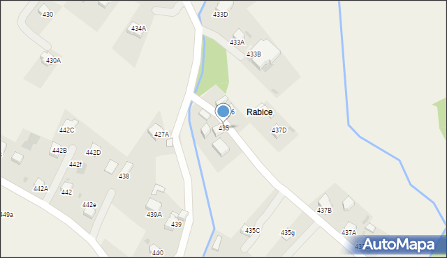 Raba Wyżna, Raba Wyżna, 435, mapa Raba Wyżna