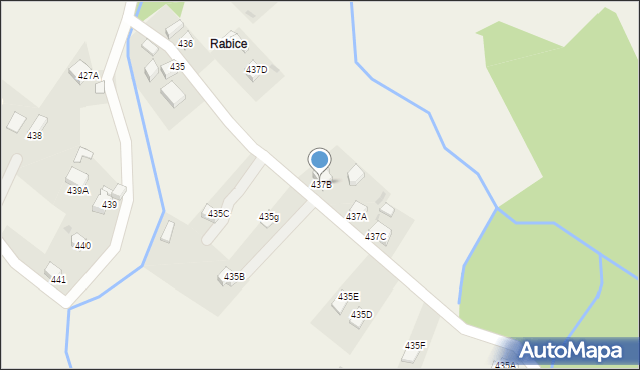 Raba Wyżna, Raba Wyżna, 437B, mapa Raba Wyżna