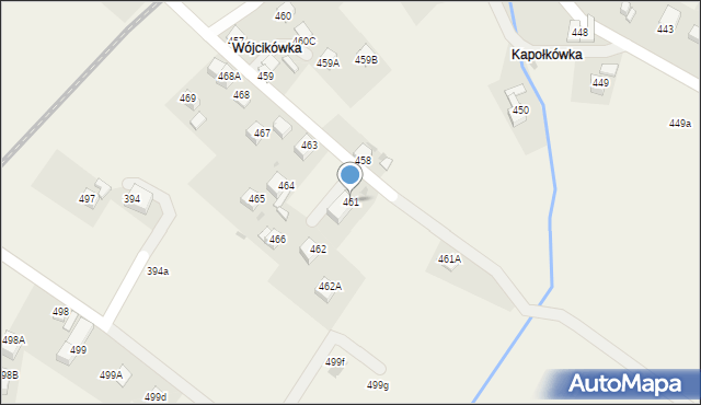 Raba Wyżna, Raba Wyżna, 461, mapa Raba Wyżna