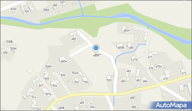 Raba Wyżna, Raba Wyżna, 485b, mapa Raba Wyżna