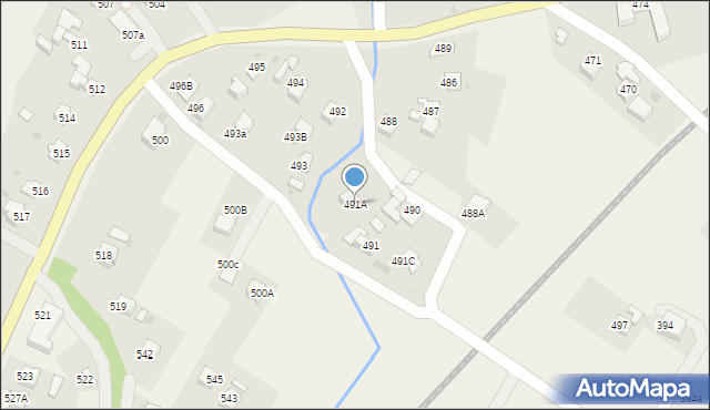 Raba Wyżna, Raba Wyżna, 491A, mapa Raba Wyżna