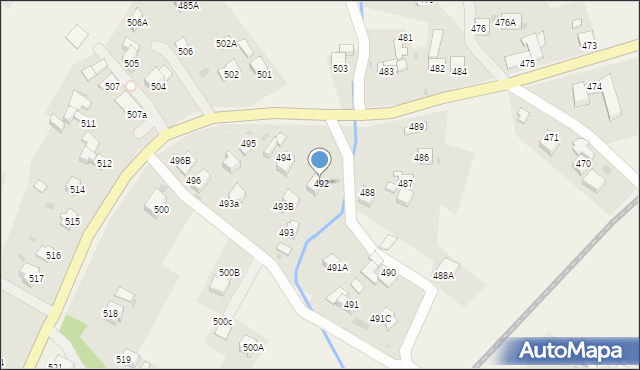 Raba Wyżna, Raba Wyżna, 492, mapa Raba Wyżna