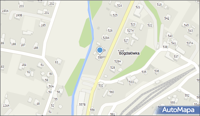 Raba Wyżna, Raba Wyżna, 530, mapa Raba Wyżna