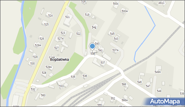 Raba Wyżna, Raba Wyżna, 538, mapa Raba Wyżna