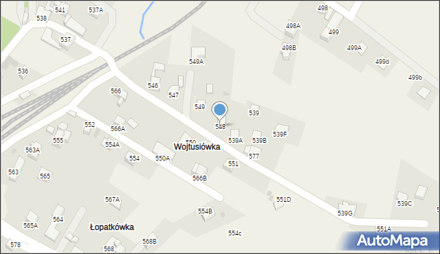 Raba Wyżna, Raba Wyżna, 548, mapa Raba Wyżna