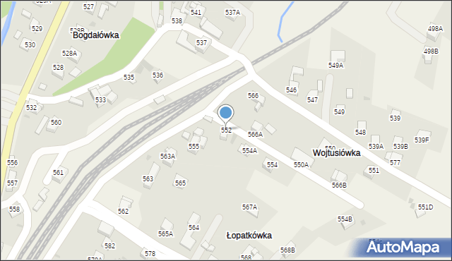 Raba Wyżna, Raba Wyżna, 552, mapa Raba Wyżna