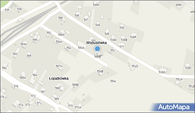 Raba Wyżna, Raba Wyżna, 566B, mapa Raba Wyżna