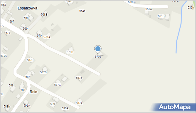 Raba Wyżna, Raba Wyżna, 570c, mapa Raba Wyżna