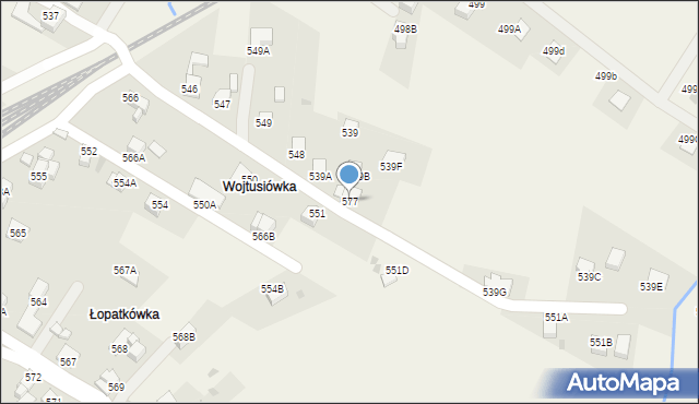 Raba Wyżna, Raba Wyżna, 577, mapa Raba Wyżna