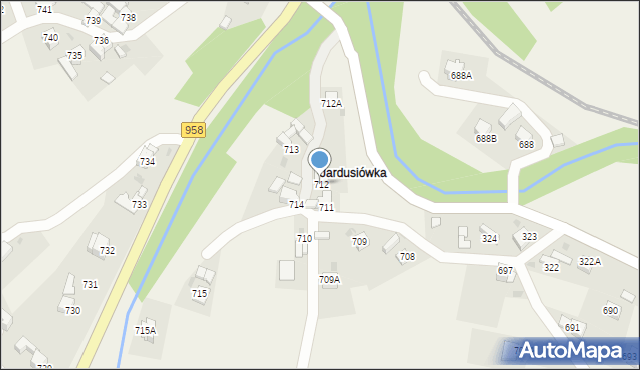 Raba Wyżna, Raba Wyżna, 712, mapa Raba Wyżna