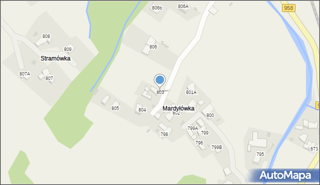 Raba Wyżna, Raba Wyżna, 803, mapa Raba Wyżna