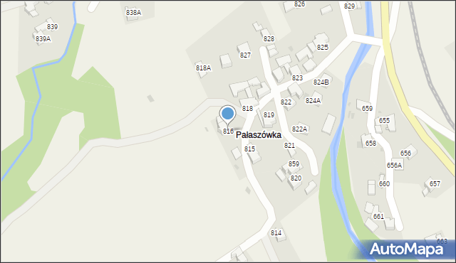 Raba Wyżna, Raba Wyżna, 816, mapa Raba Wyżna