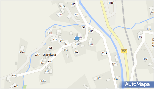 Raba Wyżna, Raba Wyżna, 833, mapa Raba Wyżna