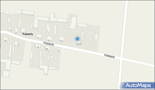 Rabędy, Rabędy, 2, mapa Rabędy