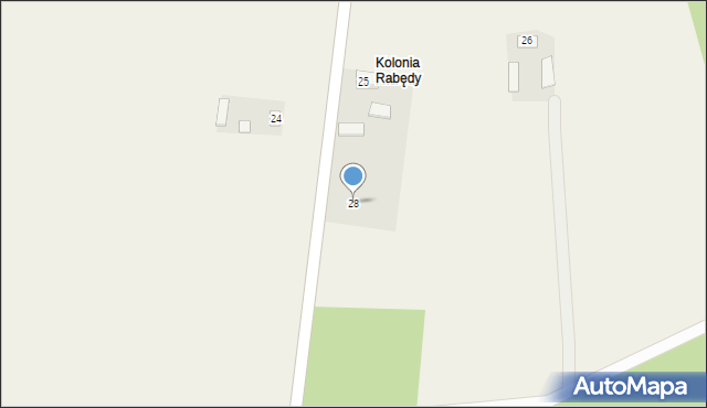 Rabędy, Rabędy, 28, mapa Rabędy