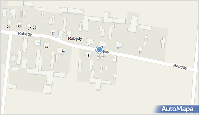 Rabędy, Rabędy, 4a, mapa Rabędy