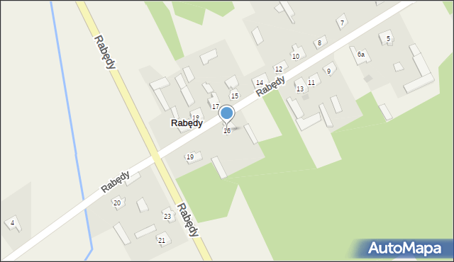 Rabędy, Rabędy, 16, mapa Rabędy