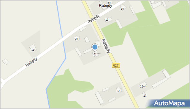 Rabędy, Rabędy, 21, mapa Rabędy