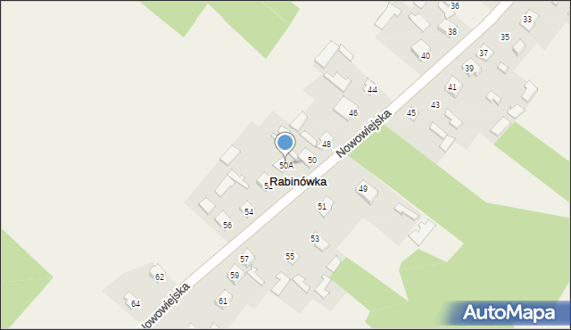 Rabinówka, Rabinówka, 50A, mapa Rabinówka