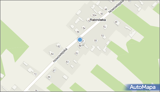 Rabinówka, Rabinówka, 59, mapa Rabinówka