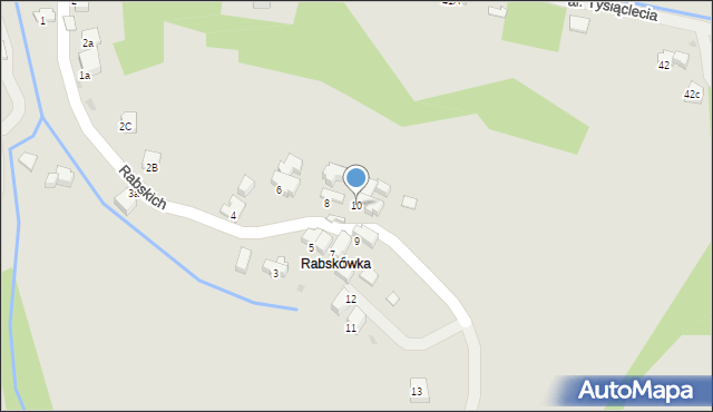Rabka-Zdrój, Rabskich, 10, mapa Rabka-Zdrój