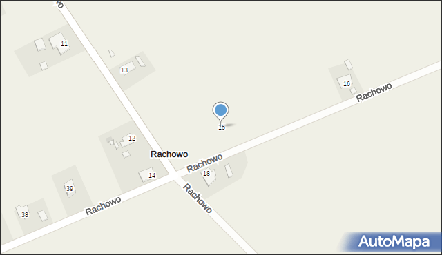 Rachowo, Rachowo, 15, mapa Rachowo