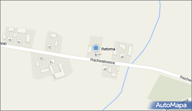 Rachwałowice, Rachwałowice, 50, mapa Rachwałowice