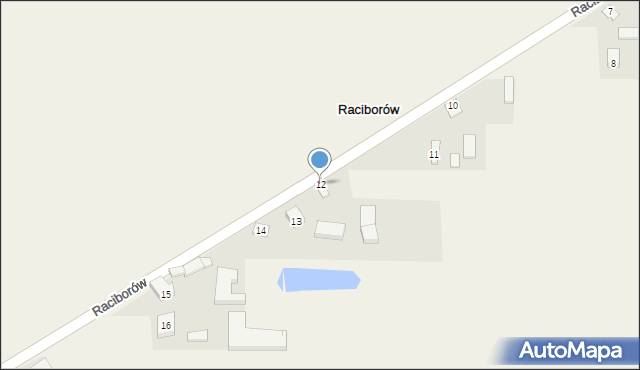 Raciborów, Raciborów, 12, mapa Raciborów