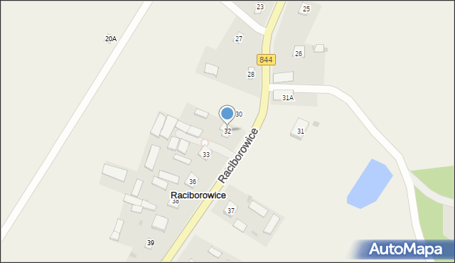Raciborowice, Raciborowice, 32, mapa Raciborowice
