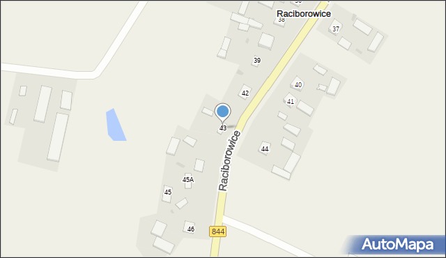 Raciborowice, Raciborowice, 43, mapa Raciborowice